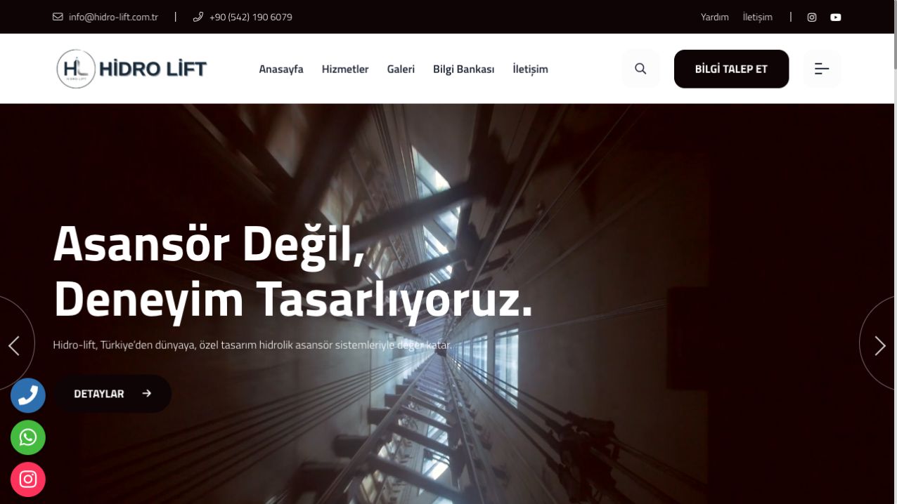 Hidro-Lift web sitesi
